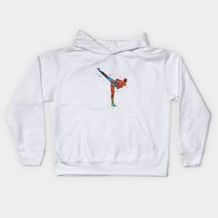 Lady muay thai boxing Kids Hoodie